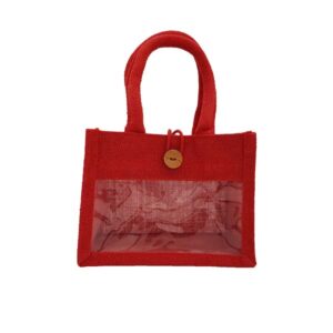 Borsetta rossa con finestra
