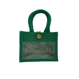 Borsetta verde con finestra