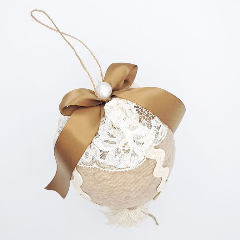 Palla di Natale beige - immagine 7
