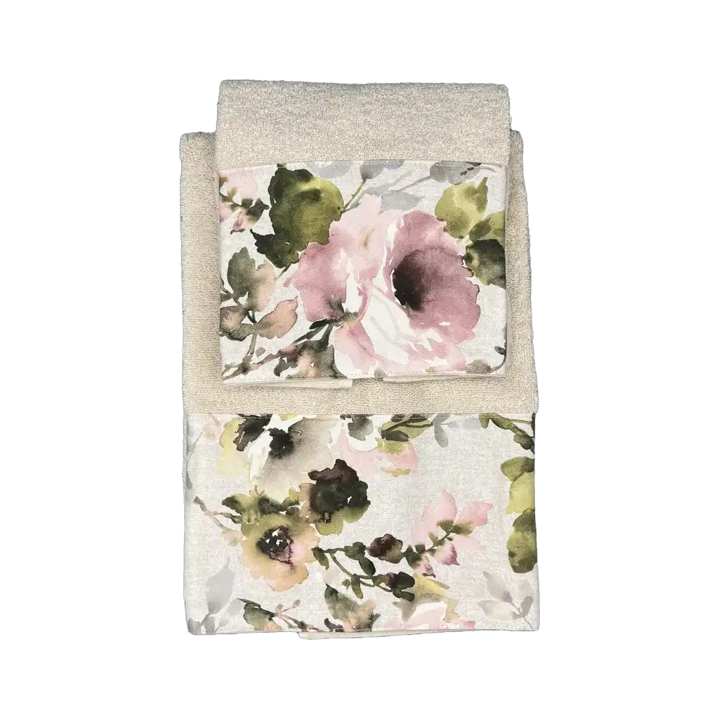 Coppia asciugamani antique rose