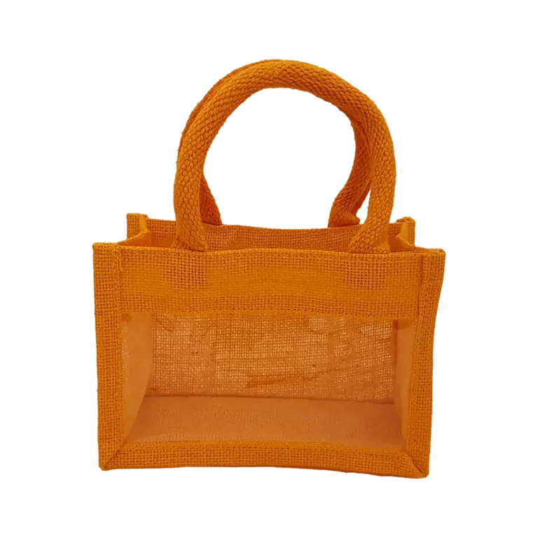 Borsetta in juta arancio