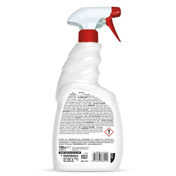 detergente igienizzante a bese di ossigeno attivo per plexiglass in trigger da 750 ml codice 1175-S