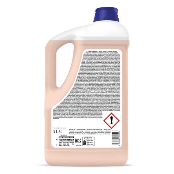 detergente per pavimenti universale anche per robottini lavapavimenti profumato alla pesca e gelsomino in tanica da 5 lt igienic floor codice 1439