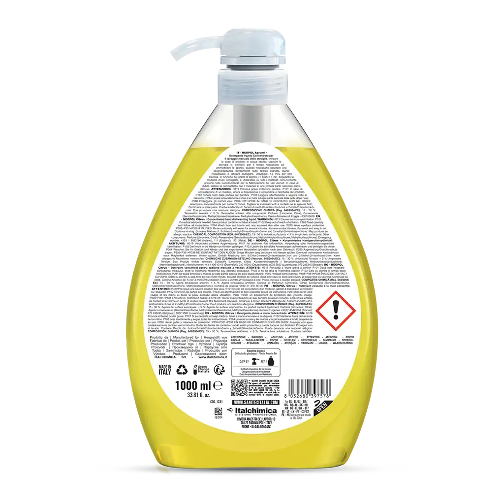 DETERSIVO PIATTI CONCENTRATO LAVAGGIO MANUALE DELLE STOVIGLIE SAPONE PIATTI  5 KG