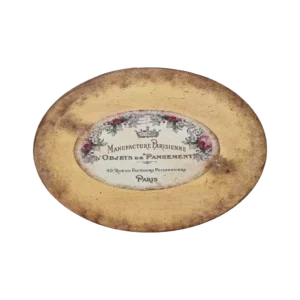 scatola grande vintage ocra