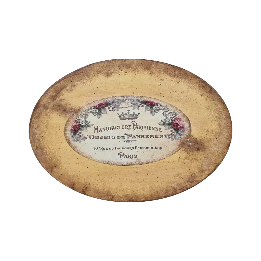 scatola grande vintage ocra