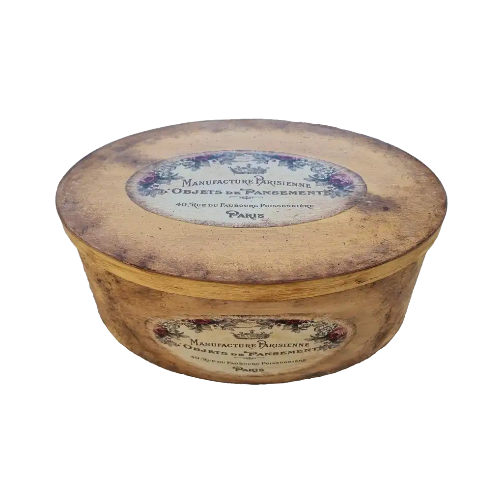 scatola grande vintage ocra